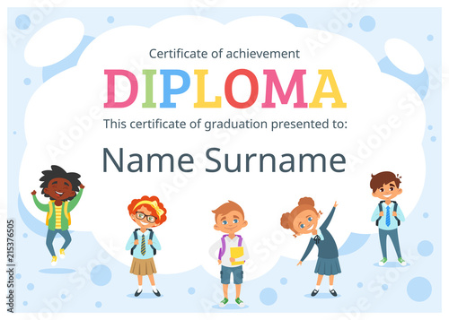 kids diploma certificate for preschool