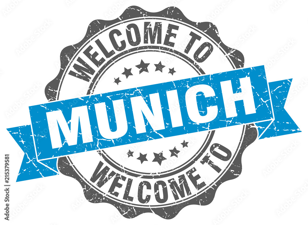 Obraz premium Munich round ribbon seal