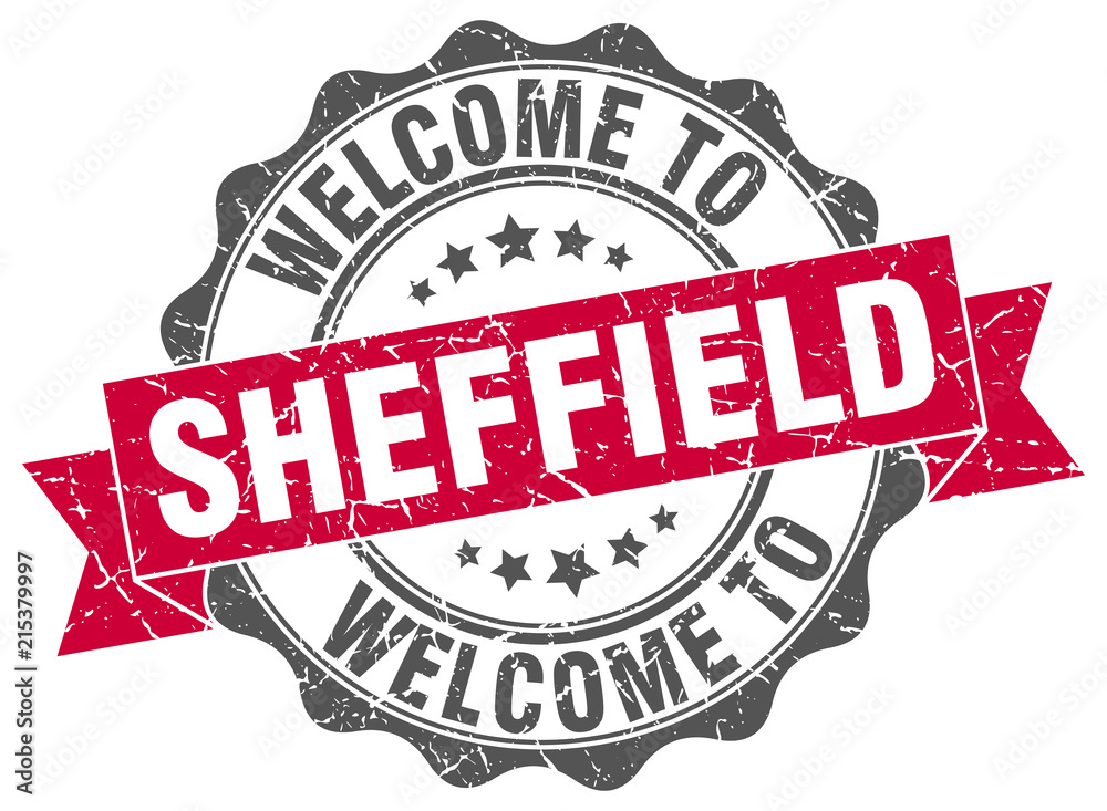 Obraz premium Sheffield round ribbon seal