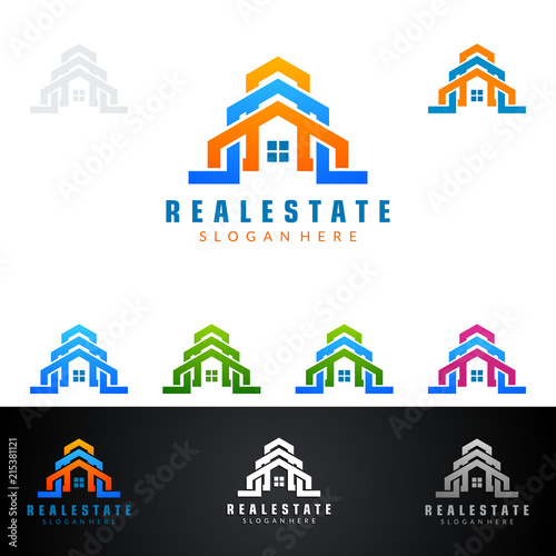 Real estate Logo with Abstract Property and Home shape