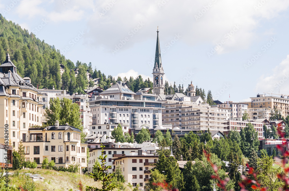 St. Moritz, Oberengadin, Engadin, Corviglia, St. Moritzersee, Bergsee, Seenplatte, Alpen, Graubünden, Wanderweg, Sommer, Schweiz