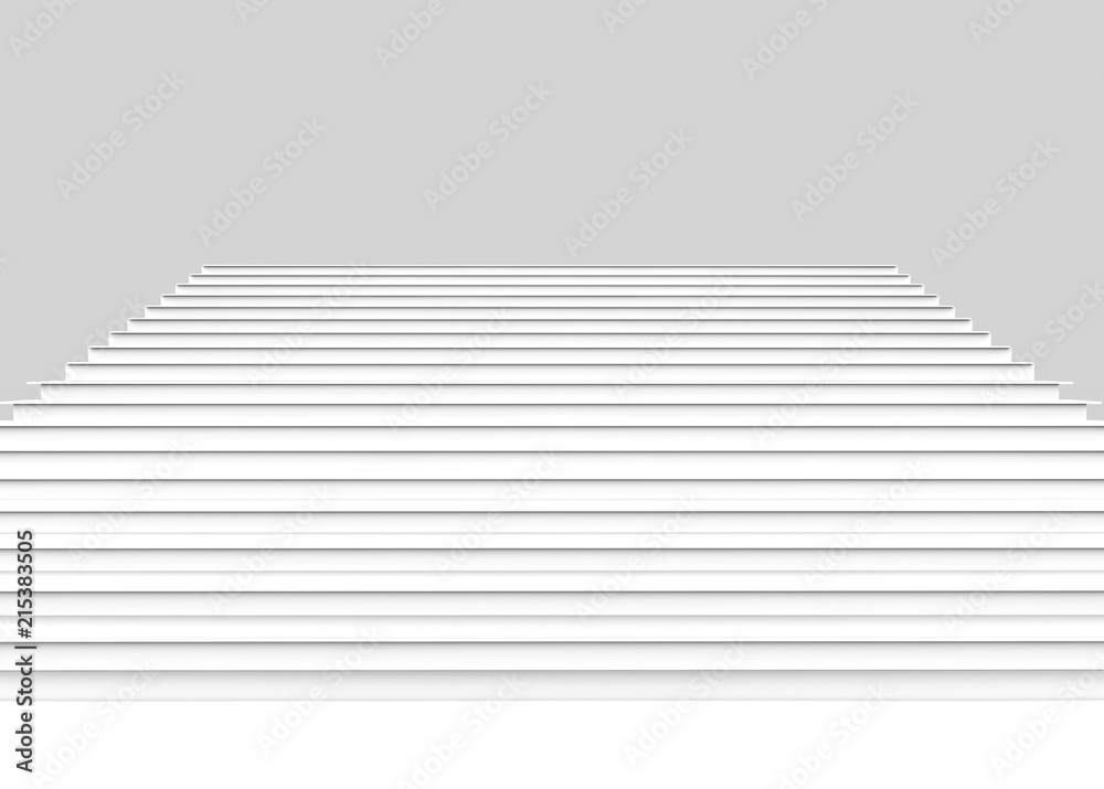 3d rendering. front view of white staircase up background. 3d rendering. front view of white staircase up background.