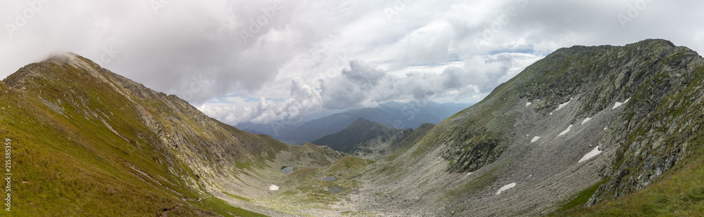 panorama mountain range boesenstein in the low tauern near rottenmann, styria,austria