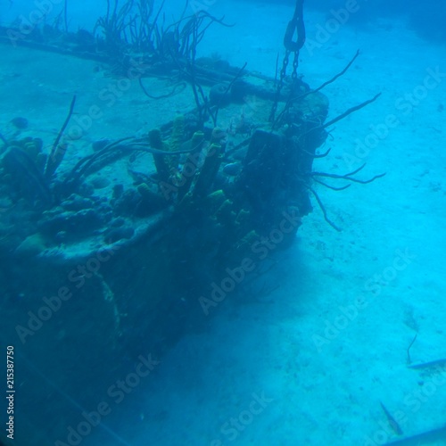 underwater view of shipwreck in Grand Cayman, Cayman Islands