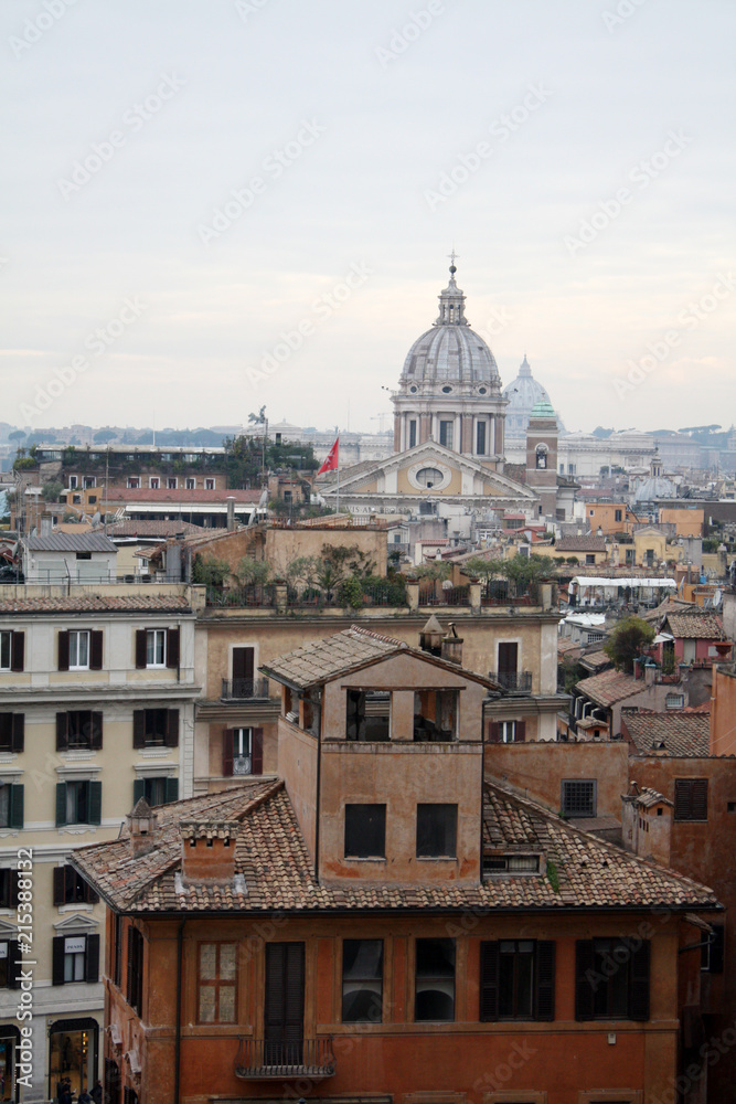 Old Rome. Evening view. Panorama Italy.	