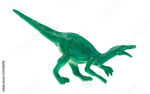 Fototapeta Naklejka Na Ścianę i Meble -  toy small dinosaur isolated on white background