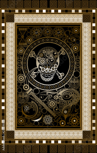 Graphical illustration of a Tarot card 10