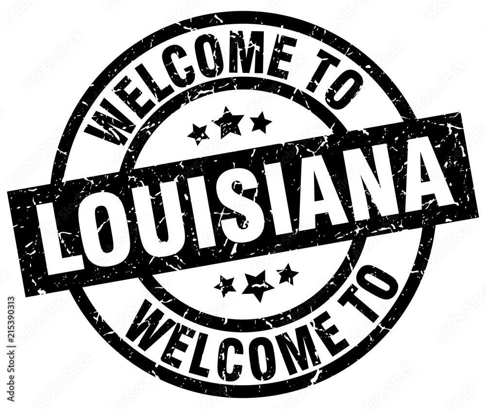 welcome to Louisiana black stamp welcome to Louisiana black stamp
