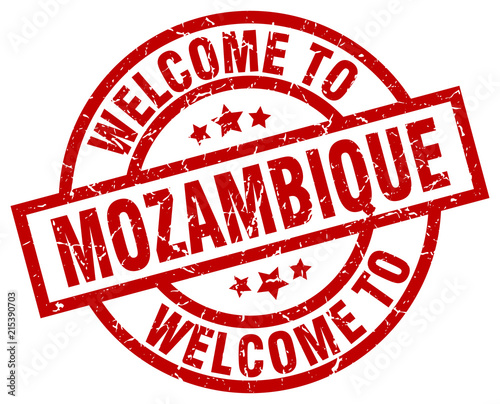 welcome to Mozambique red stamp