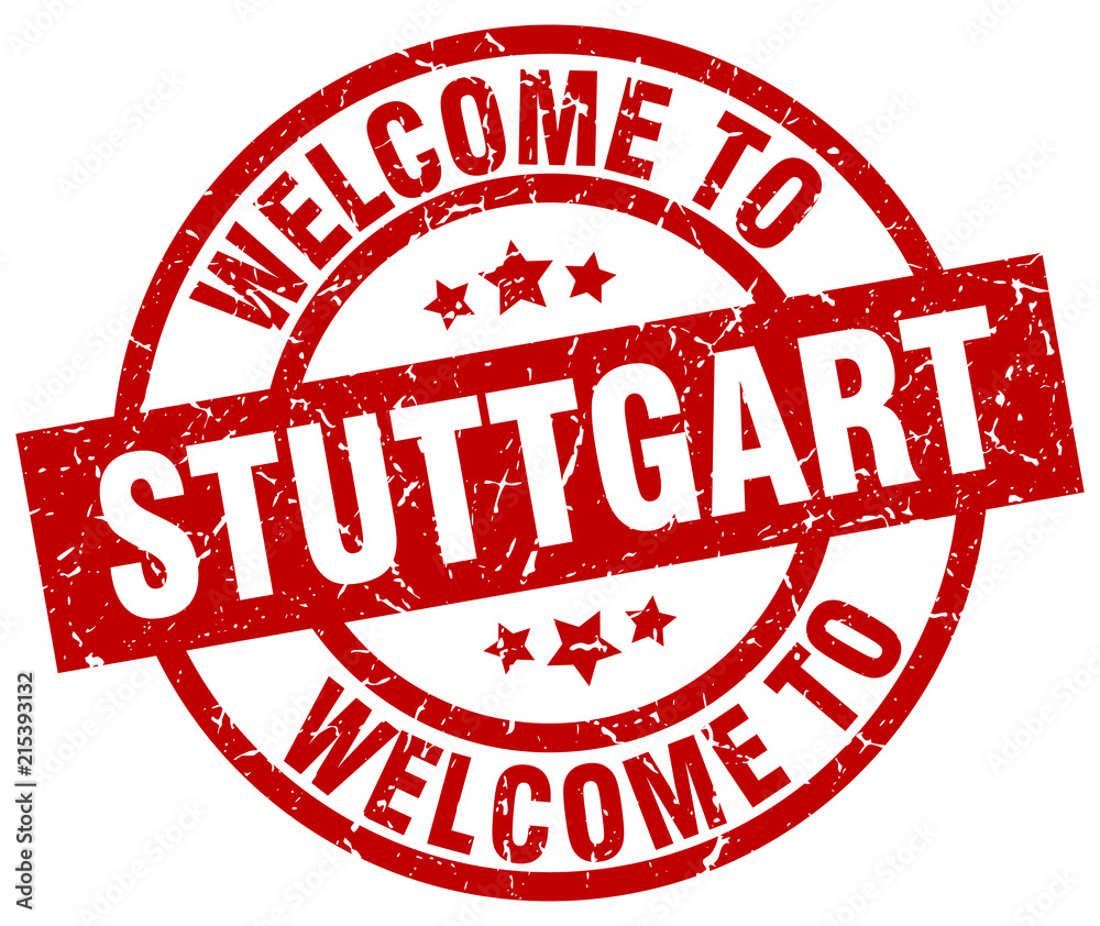 welcome to Stuttgart red stamp