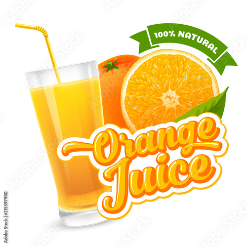 Orange juice label