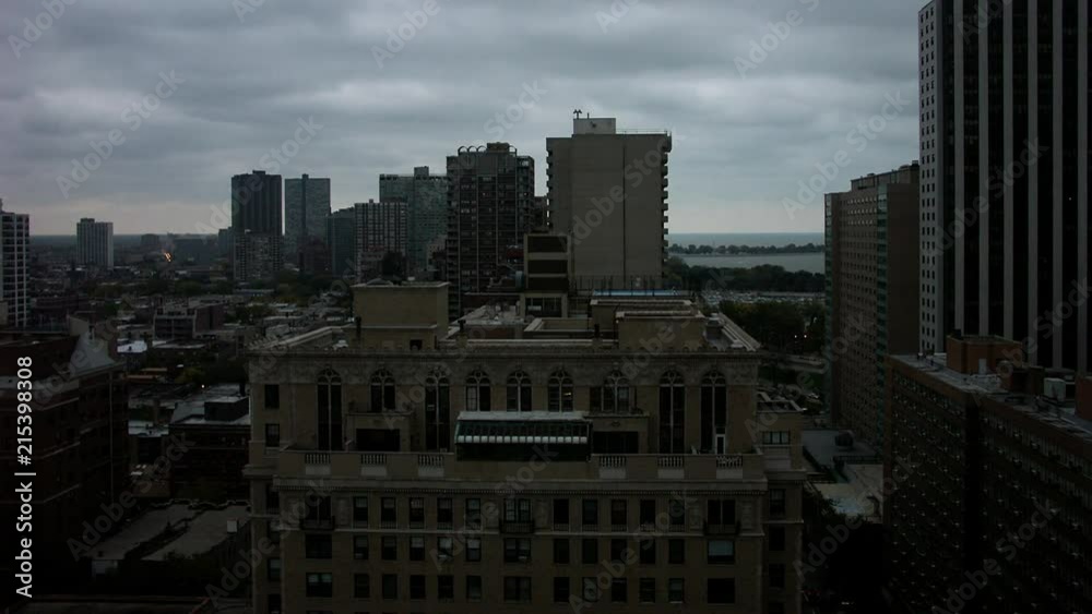 Timelapse of northside aerial view Chicago Illinois Timelapse of northside aerial view Chicago Illinois