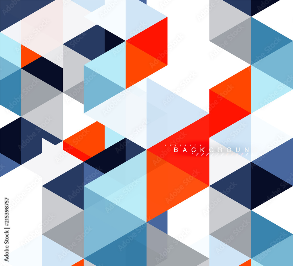 Multicolored triangles abstract background, mosaic tiles concept Multicolored triangles abstract background, mosaic tiles concept