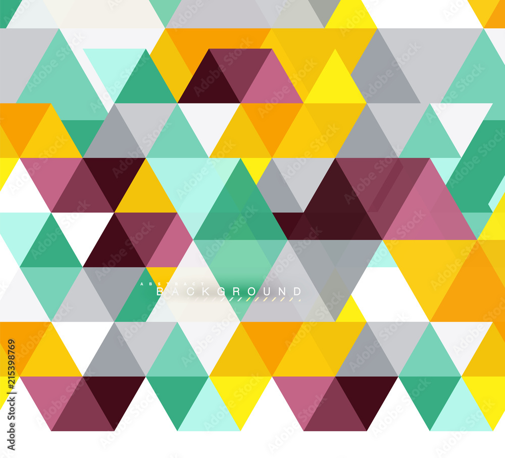 Multicolored triangles abstract background, mosaic tiles concept Multicolored triangles abstract background, mosaic tiles concept