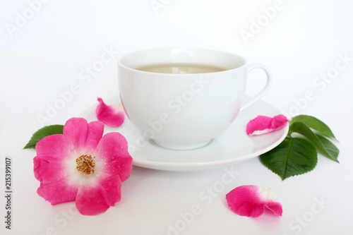 Cup of rose tea 