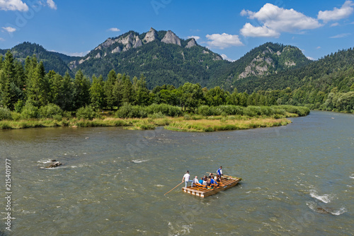 Flossfahrt auf der Dunajec bei Sromowce Niżne; Nationalpark Pieninen