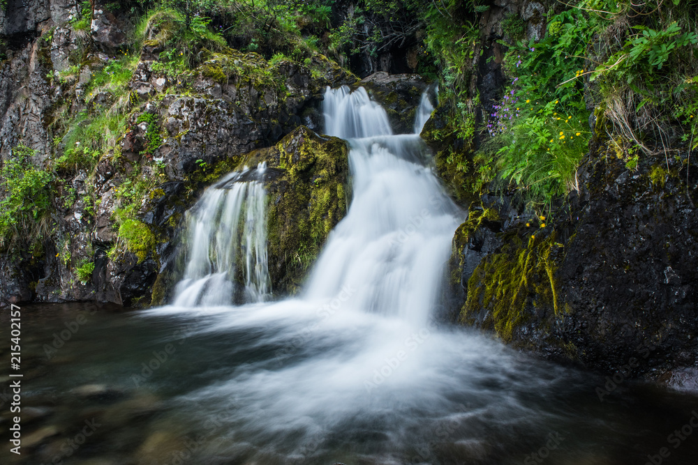 Natural Icelandic Waterfall