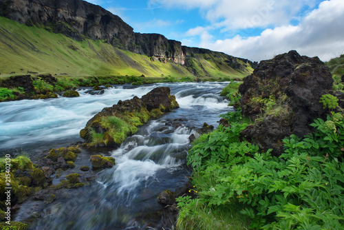 Natural Icelandic Waterfall