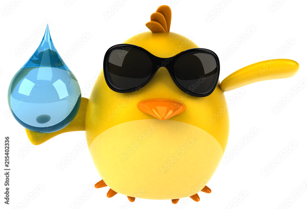 Yellow bird - 3D Illustration Yellow bird - 3D Illustration