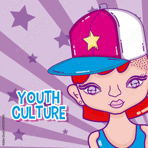 Youth culture cartoon