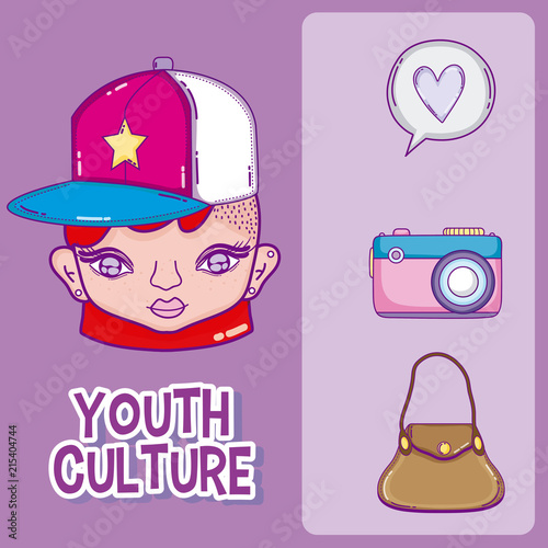 Youth culture cartoon