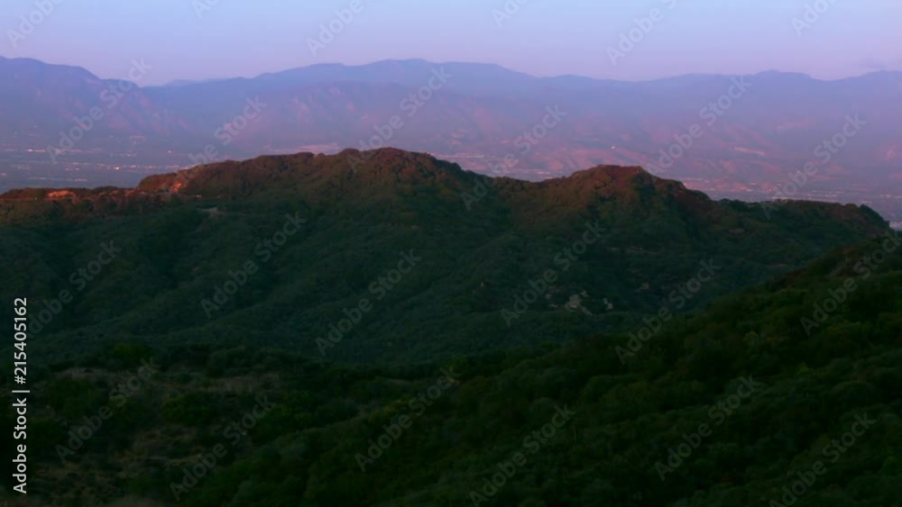 Timelapse dawn of Topanga Canyon California Timelapse dawn of Topanga Canyon California