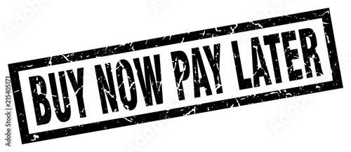 square grunge black buy now pay later stamp