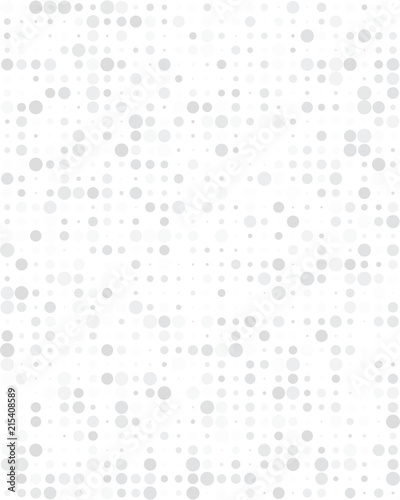 Seamless pattern with grey dots on a white background