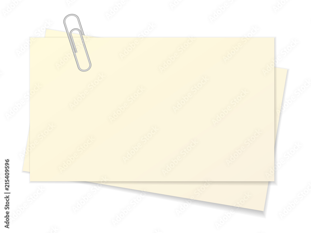 Paper sheet and paper clip Paper sheet and paper clip