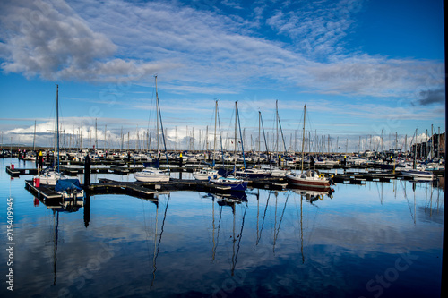 Boats in Bangor marina © Ivan Maguire
