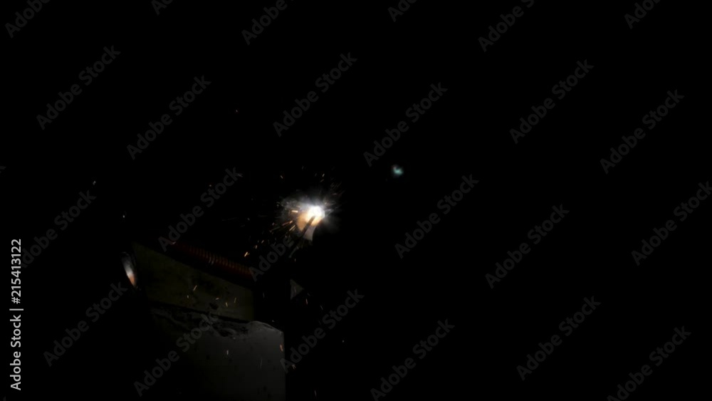 Metal Welding - sparks and flash effect