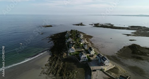Aerial rising view of Kennebunk.