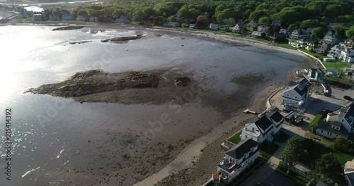 Vacation homes surround the coastline of Kennebunk.