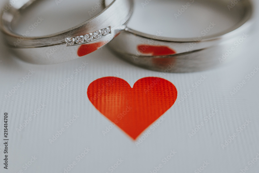Wedding rings with hearth Wedding rings with hearth