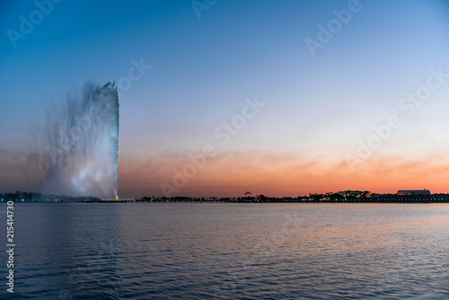 King Fahd Fountain - Jeddah Fountain – Sea Beach Sunset - Saudi Arabia photo