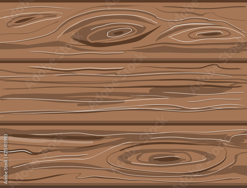 Hand drawn vector brown cartoon wooden planks boards texture
