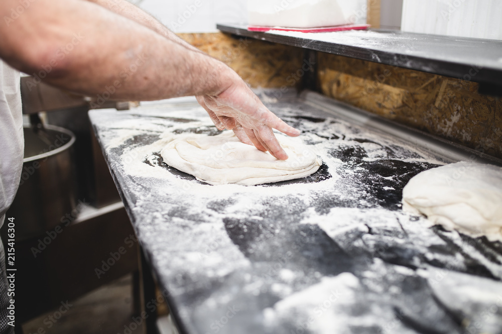 Close up shot of pizza making or preparing process Close up shot of pizza making or preparing process
