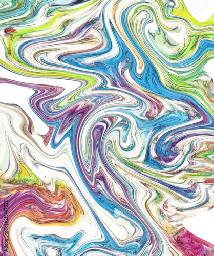 Abstract texture background. Marble creative art. Digital painting colorful artwork. Acrylic psychedelic drawing. © Dina