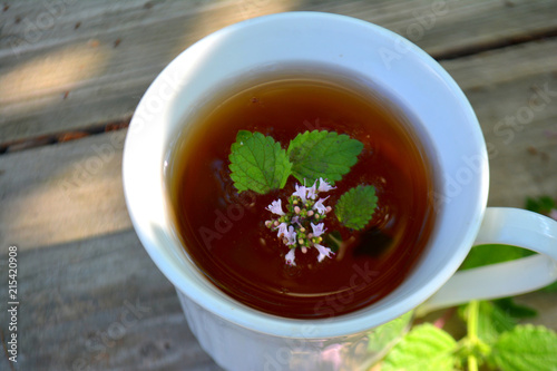 Herbal tea with oregano