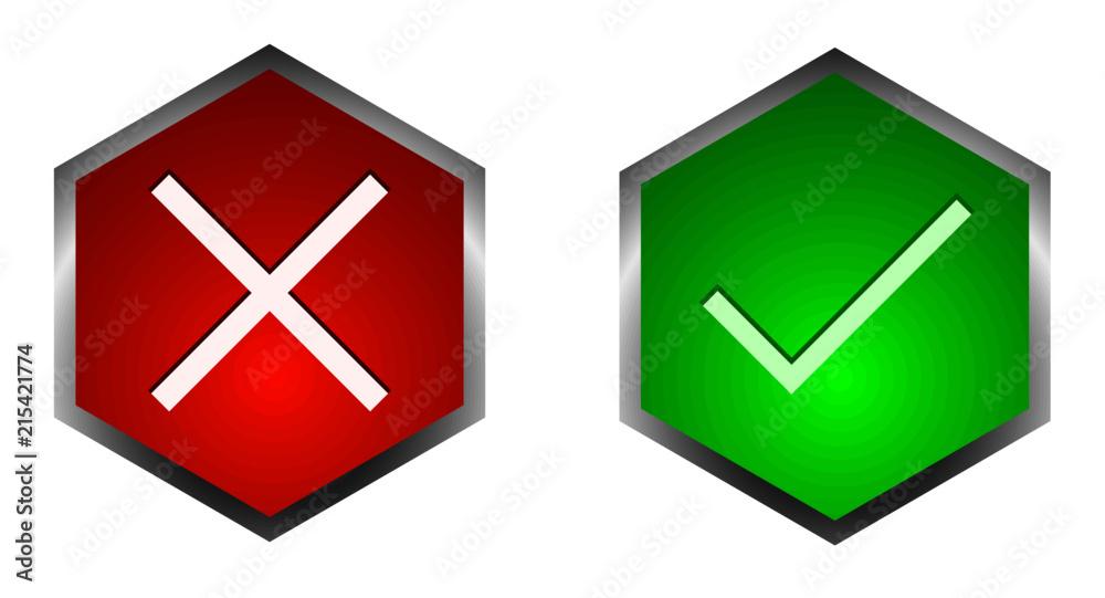 Isolated Allow and Deny Button Isolated Allow and Deny Button
