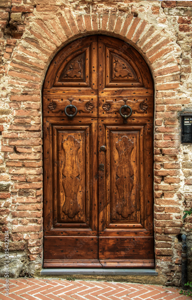 Arched doorway in Certaldo, Tuscany