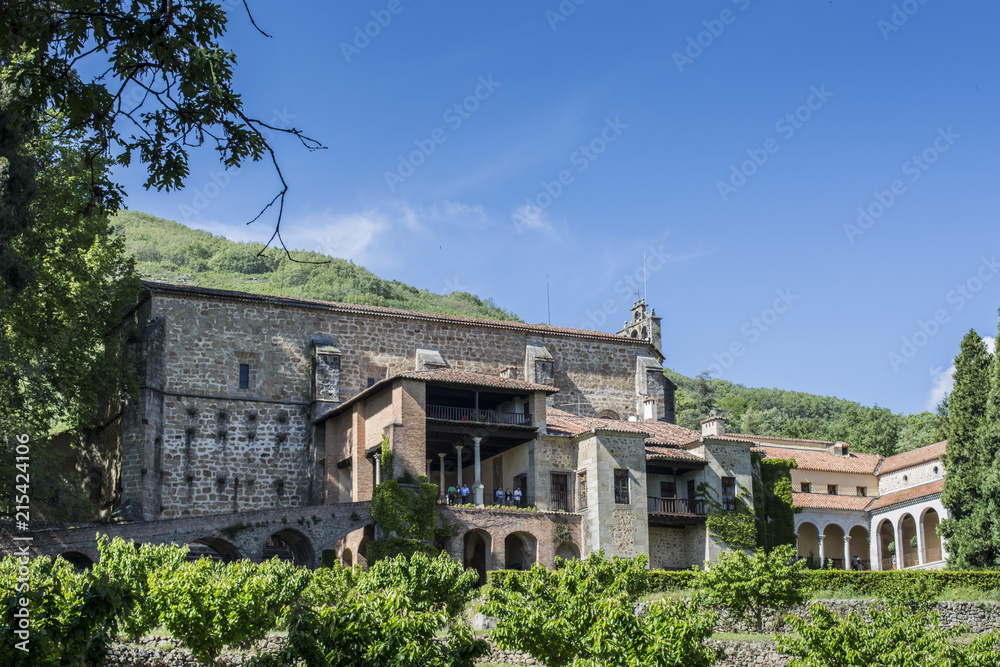 Real Monasterio de Yuste en la provincia de Cáceres, Extremadura, España