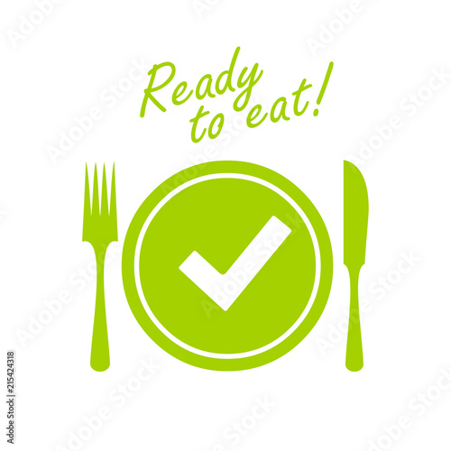 Meal ready to eat vector icon