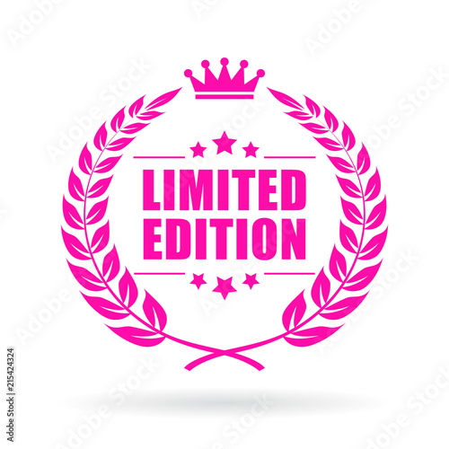Limited edition laurels vector icon