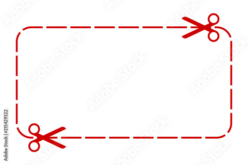 Coupon border - stock vector
