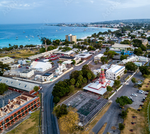 Foto Aerial view of the Bridgetown -capital of Barbados