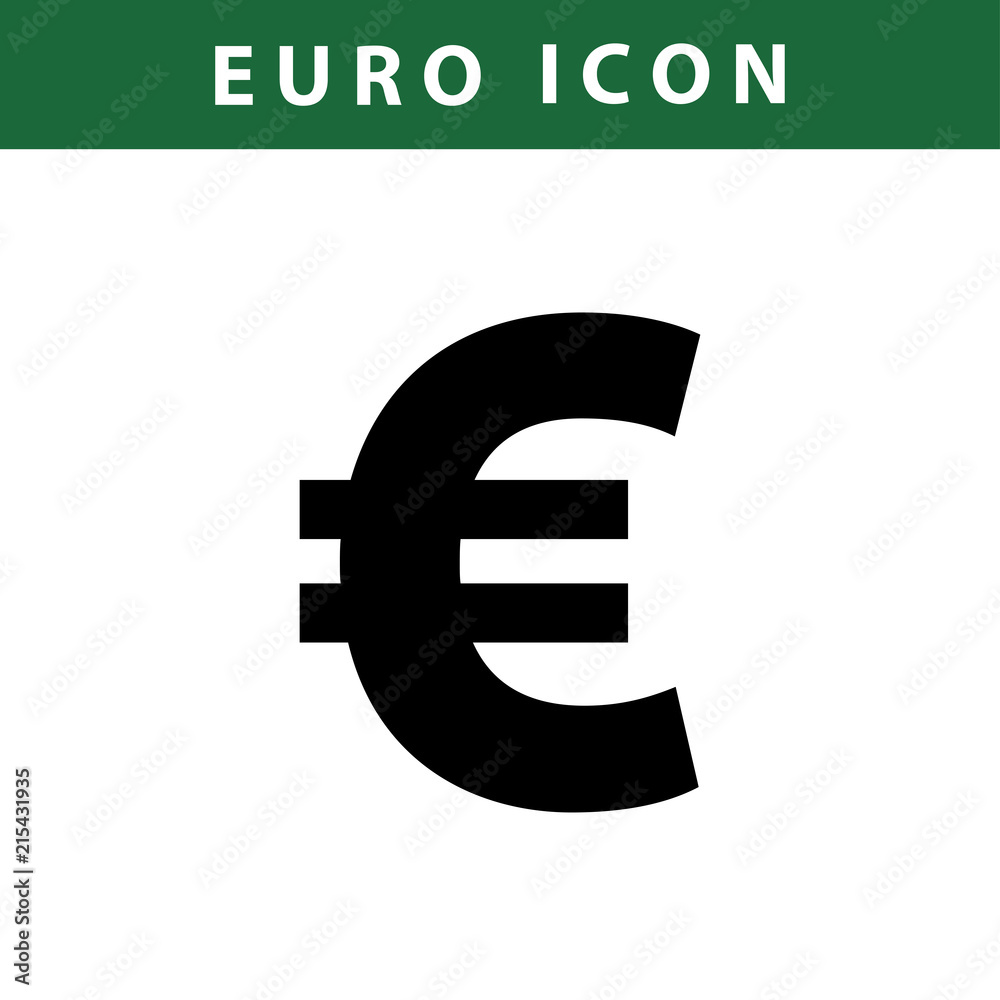 Obraz premium Euro vector icon
