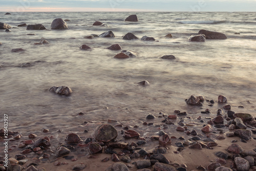 Fototapeta Naklejka Na Ścianę i Meble -  Stones on beach at baltic sea