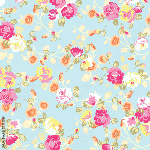 Wallpaper Mural Floral pattern design Torontodigital.ca
