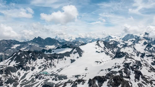 Wallpaper Mural TIME LAPSE of dark, snow covered mountains in Verbier, Switzerland. Torontodigital.ca
